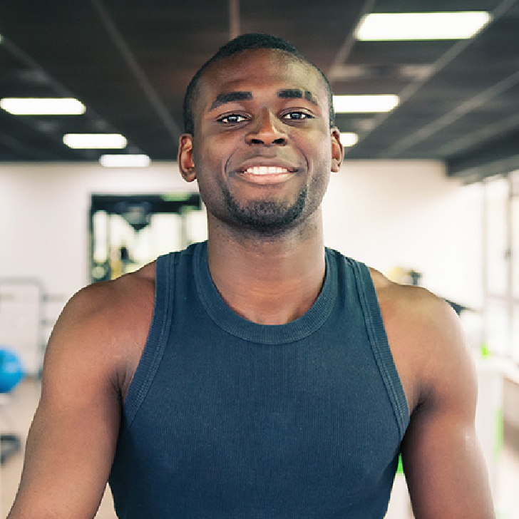 Arraon Stephens in workout clothes